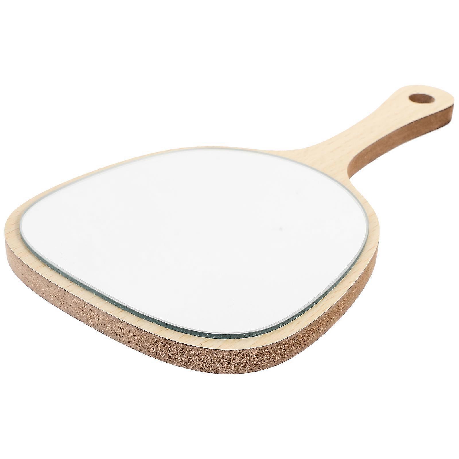 Natural Wood Bathroom Mirror, Distortion-Free Surface for Accurate Makeup Application