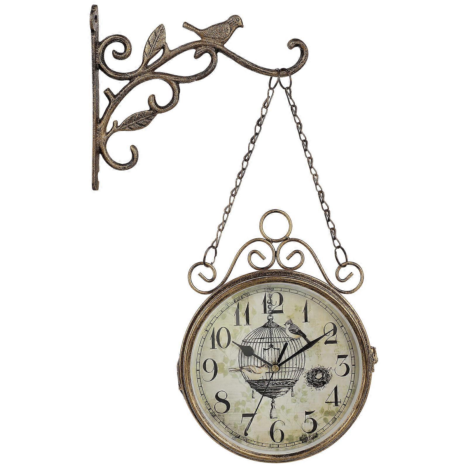 Practical Retro Wall Clock,Bird Design Ideal for Spaces