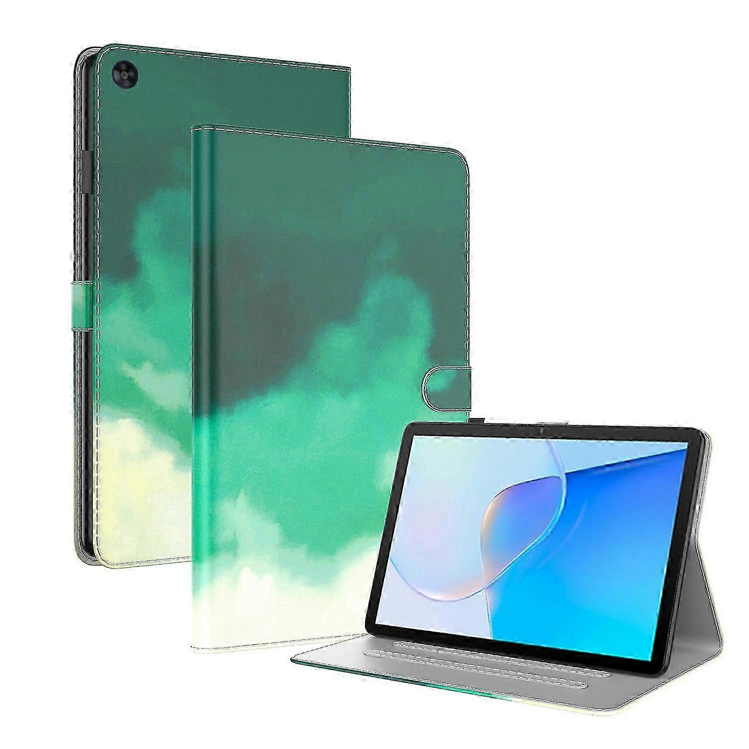 For Huawei MatePad SE Watercolor Pattern Flip Leather Tablet Case 2025