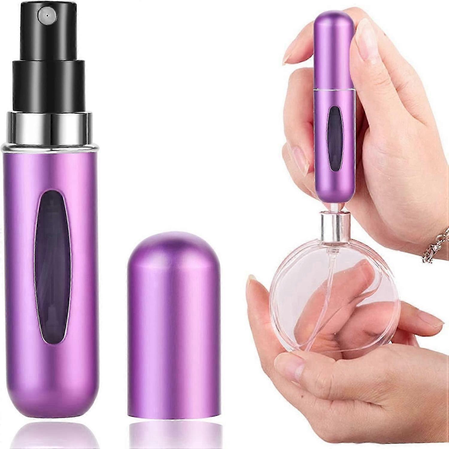 زجاجة رذاذ عطر صغيرة سعة 5 مل زجاجة سفر فارغة محمولة لأمتعة جيب حقيبة اليد (أخضر)