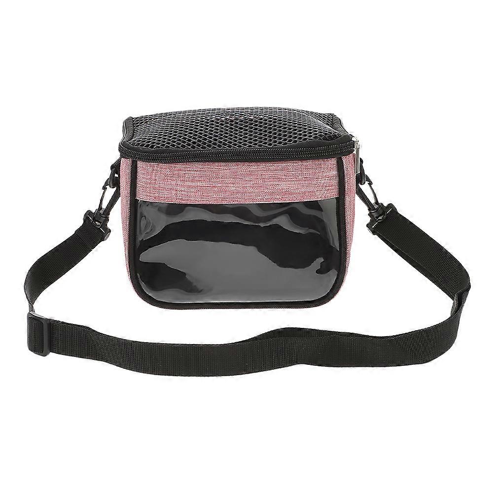 Daily Pet Carrier Compact Hamster Carrier Portable Lightweight Pink 25X14X18CM For Walking Outing 1Set