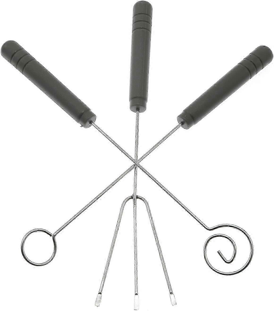 Set of 3 Candy Dipping Tools and Forks for Chocolate Dipping, Includes Culinary Decorating Spoons for Sweet Treats