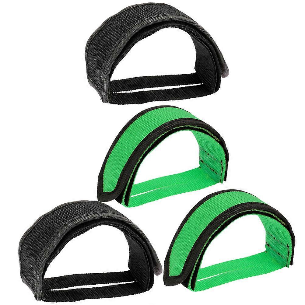 Bike Pedal Straps Adjustable Secure Foot Placement Cycling Training 4Pcs Nylon