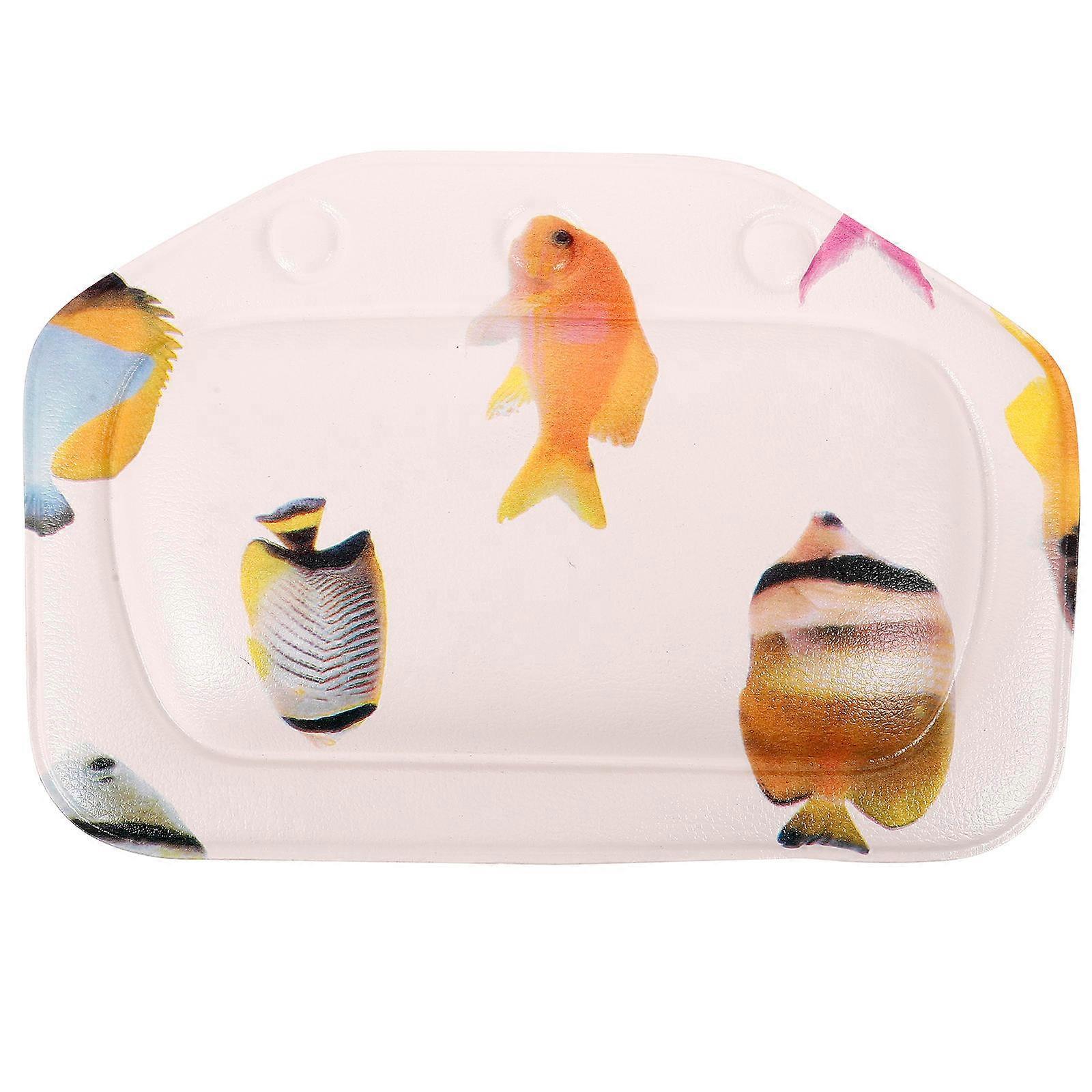 Head Rest Pillow Bathtub Accessory Stable Support PVC Foam Sponge 30.00X20.50X3.00CM 1Pcs