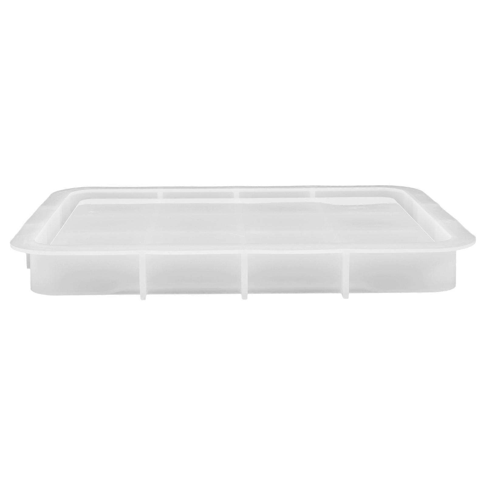 Resin Making Molds Silicone Tray Epoxy Casting Multi-Function Diy For Living Room Rectangular 24.50X19.00X2.50Cm 1Pcs