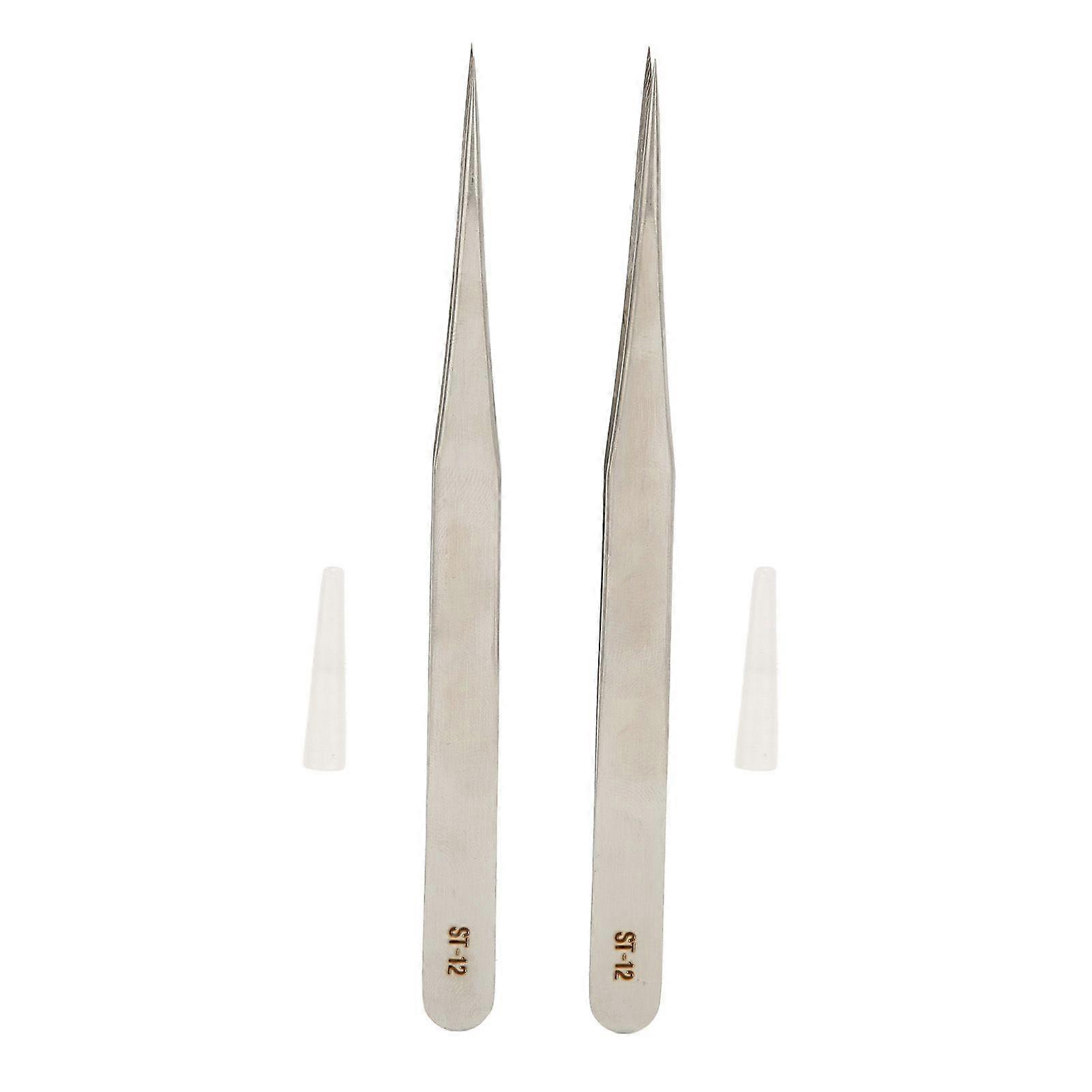 2025 Latest Model 2 Pcs Tweezers Portable Professional Accurate Anti Rust Stai...