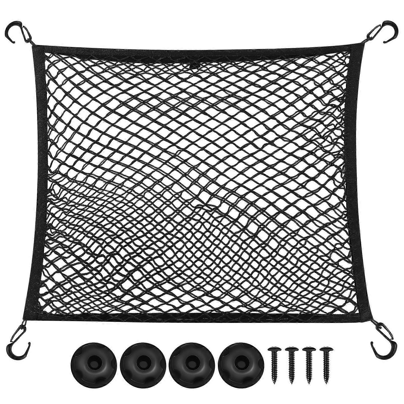 Durable Elastic Trunk Net for Car Heavy Duty Cargo Organizer with Easy Installation, Versatile for Groceries, Sports Equipment and Trunk Accessories