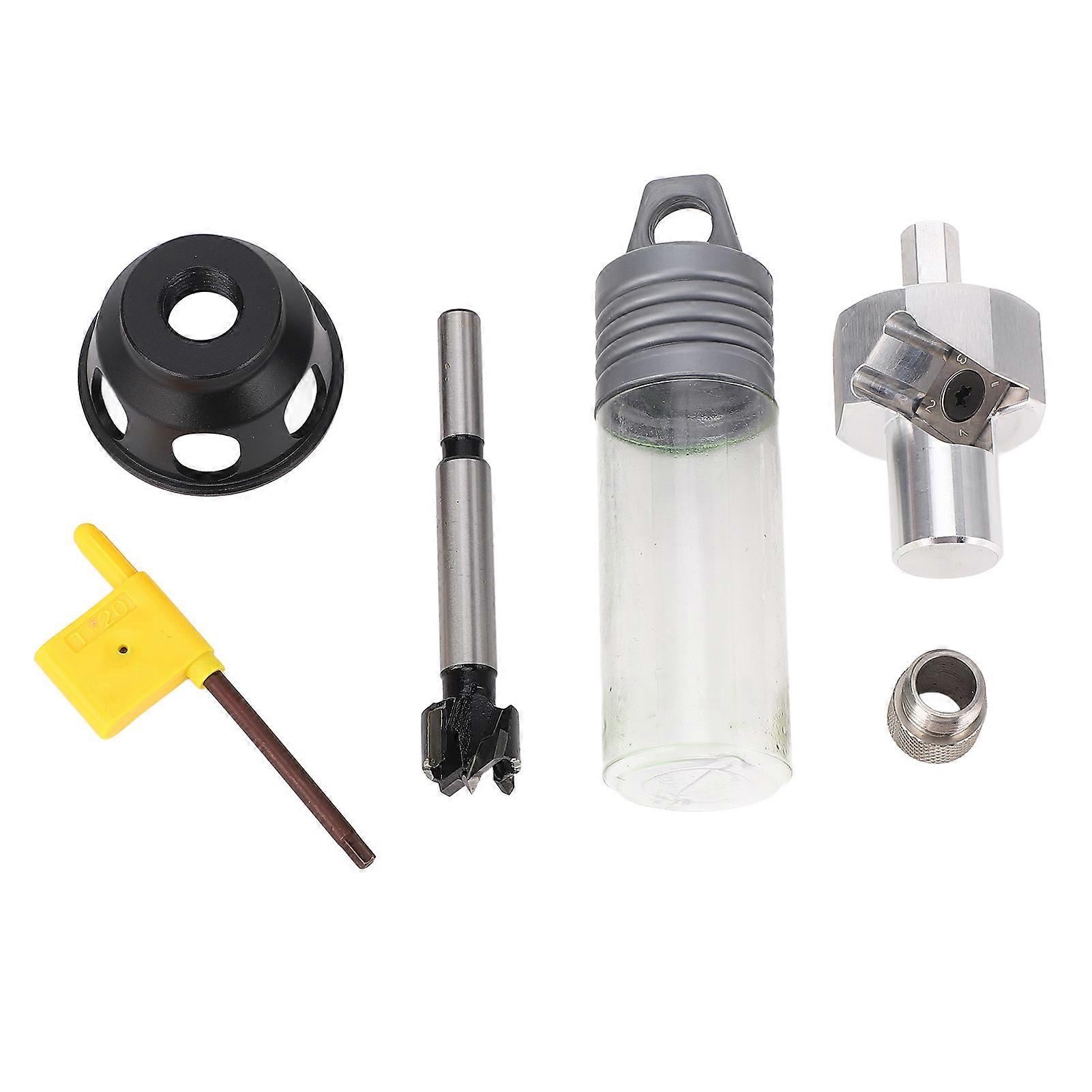 Vertical Hole Locator, Aluminum Alloy Straight Hole Drilling Guide, Woodworking Doweling Jig, 20mm Short Drill Bit