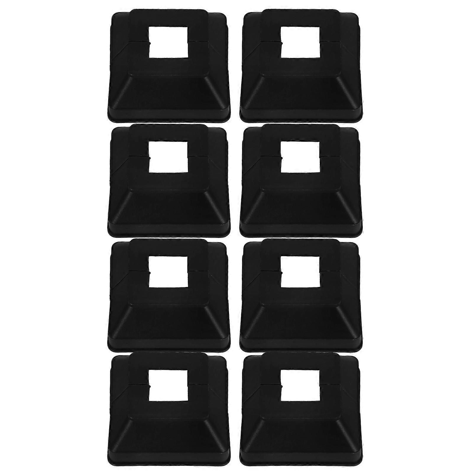 Fence Post Skirt Conceal Unsightly Elements Black 7.00X7.00X3.10CM Railing Post Base 8Pcs