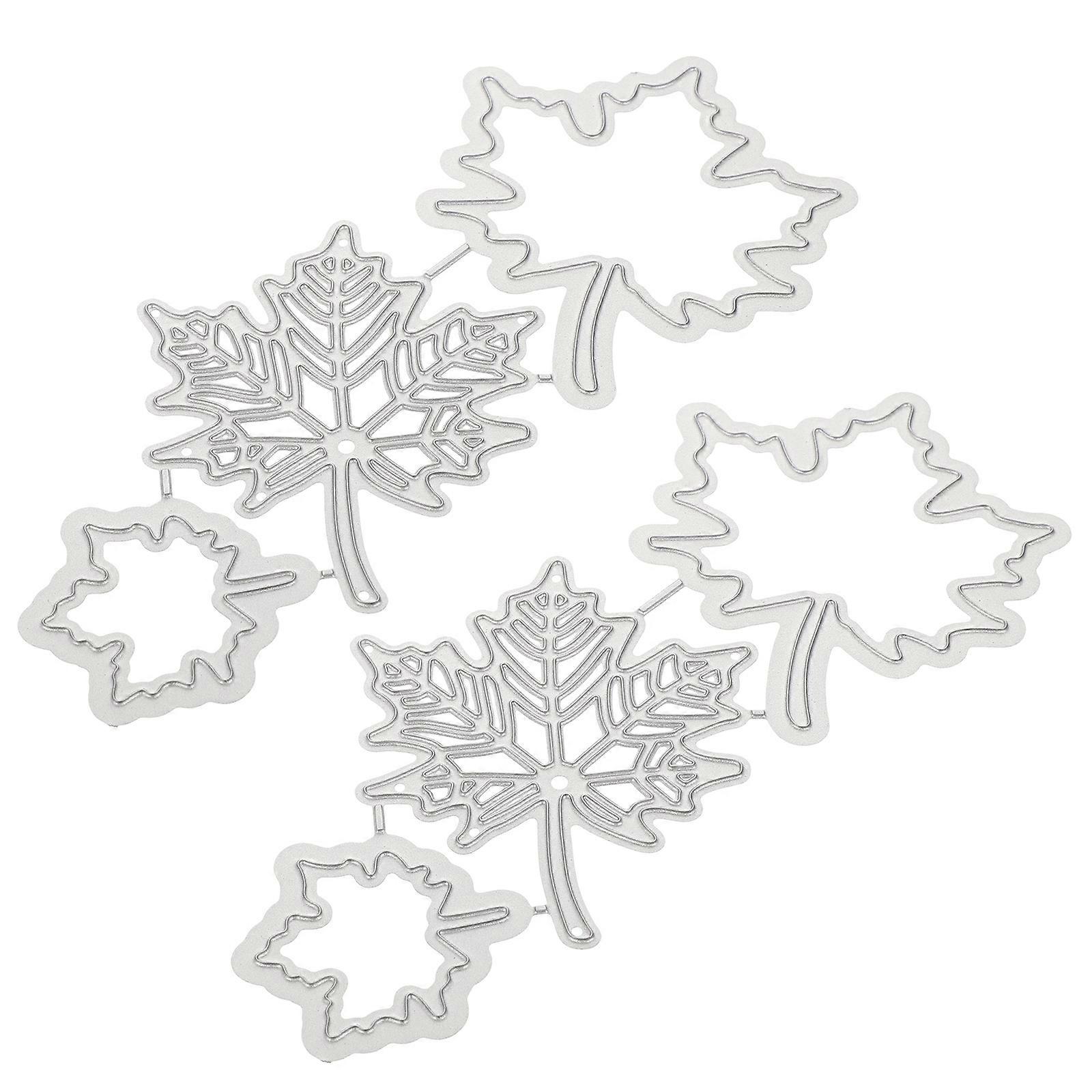 Paper Embossing Tools Scrapbooking Template Leaves Embossing Stencils Invitations Decorations 12X5.5cm 2Sets