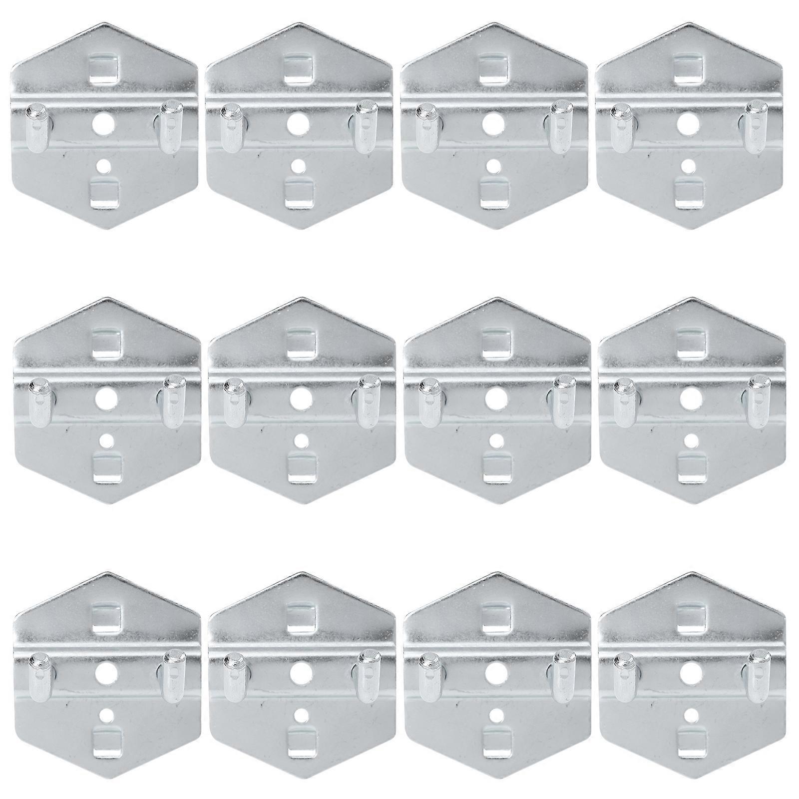 Household Hooks Silver 6.2x6cm Storage Hanging Homeowners Diy Enthusiasts 12Pcs