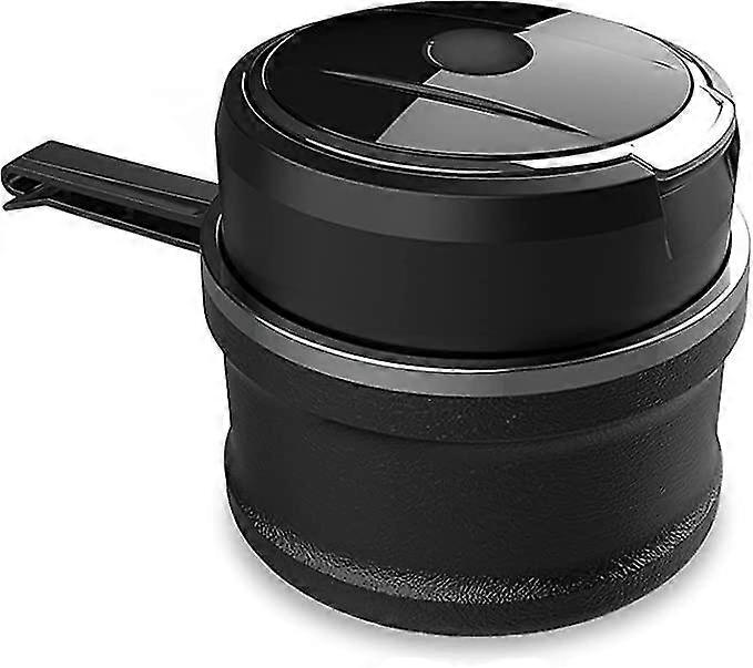 Car Ashtray, Easy Clean Detachable Car Ashtray with LED Light with Flip Lid, Self Extinguishing Asht