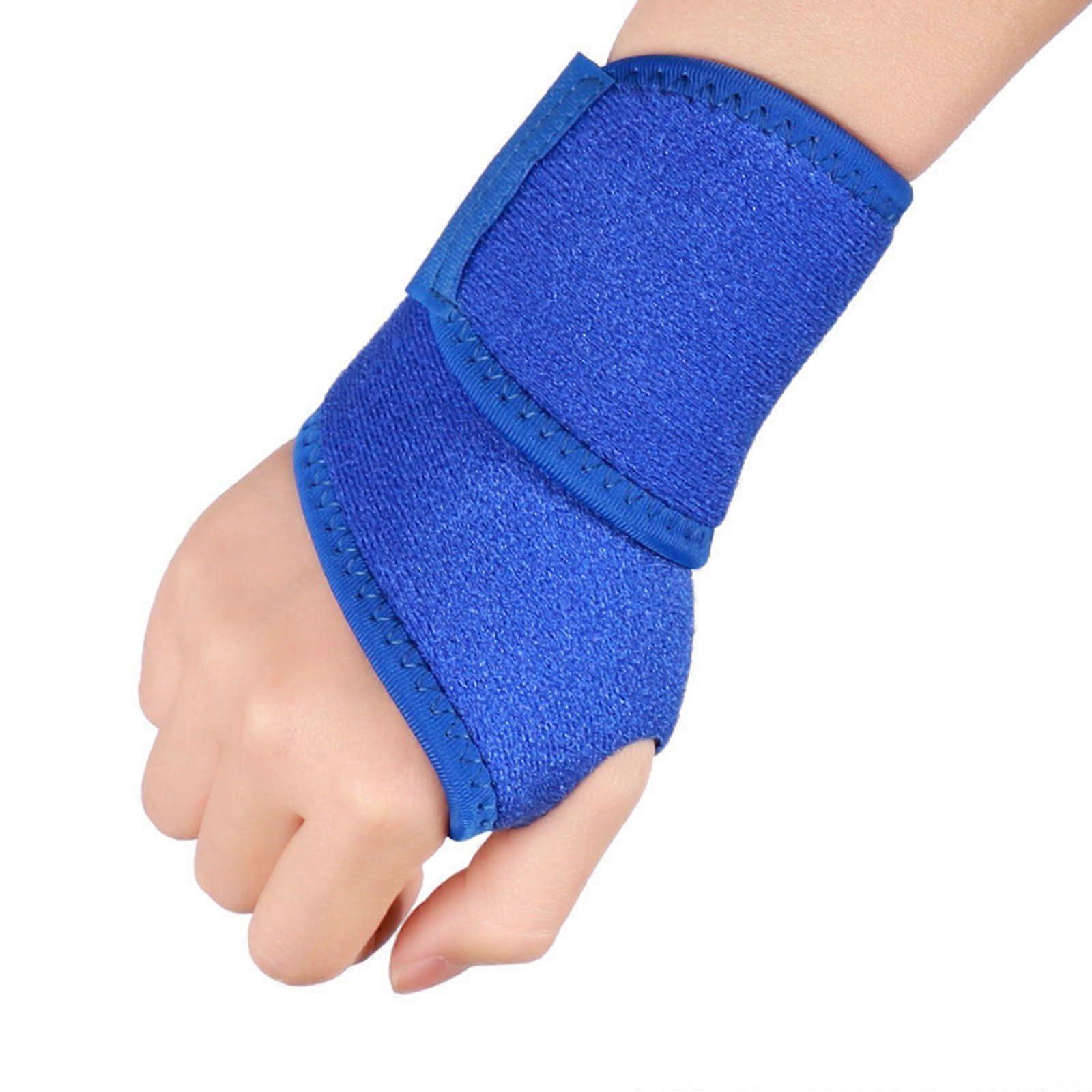 Sport Wrist Support Brace and Thumb Stabilizer, Breathable Adjustable Compression for Fitness, Blue, 2PCS Set
