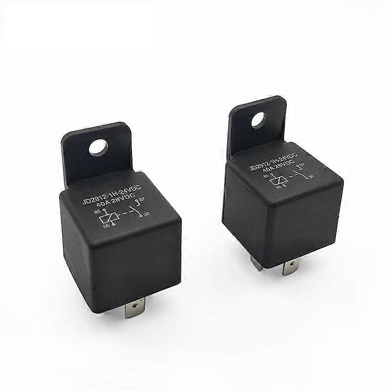 5 pieces JD29121H24VDC 40A 4 Pin NO SPDT Auto Auto Power Electromagnetic Relay 6.3mm pin width with mounting holes Ref: 2298