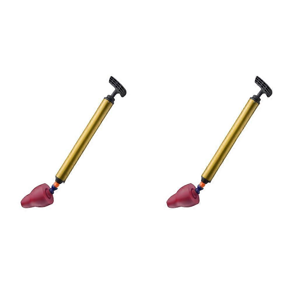 WC Drain Remover Tool Set 2 Pieces Pressure Rotating Piston for Bathroom Pipes Washbasins and WC Unblocking