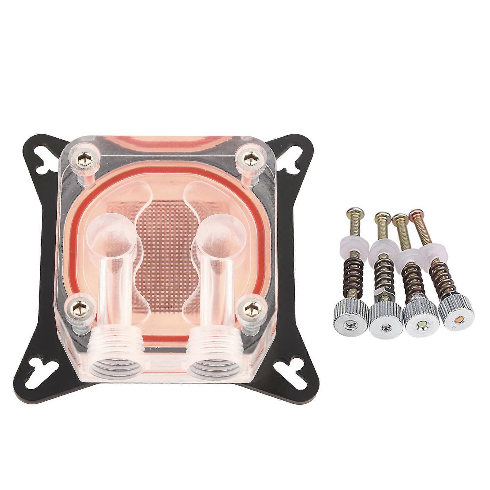 Computer GPU Water Cooling Block, Copper Base, POM Cover with Water Passage