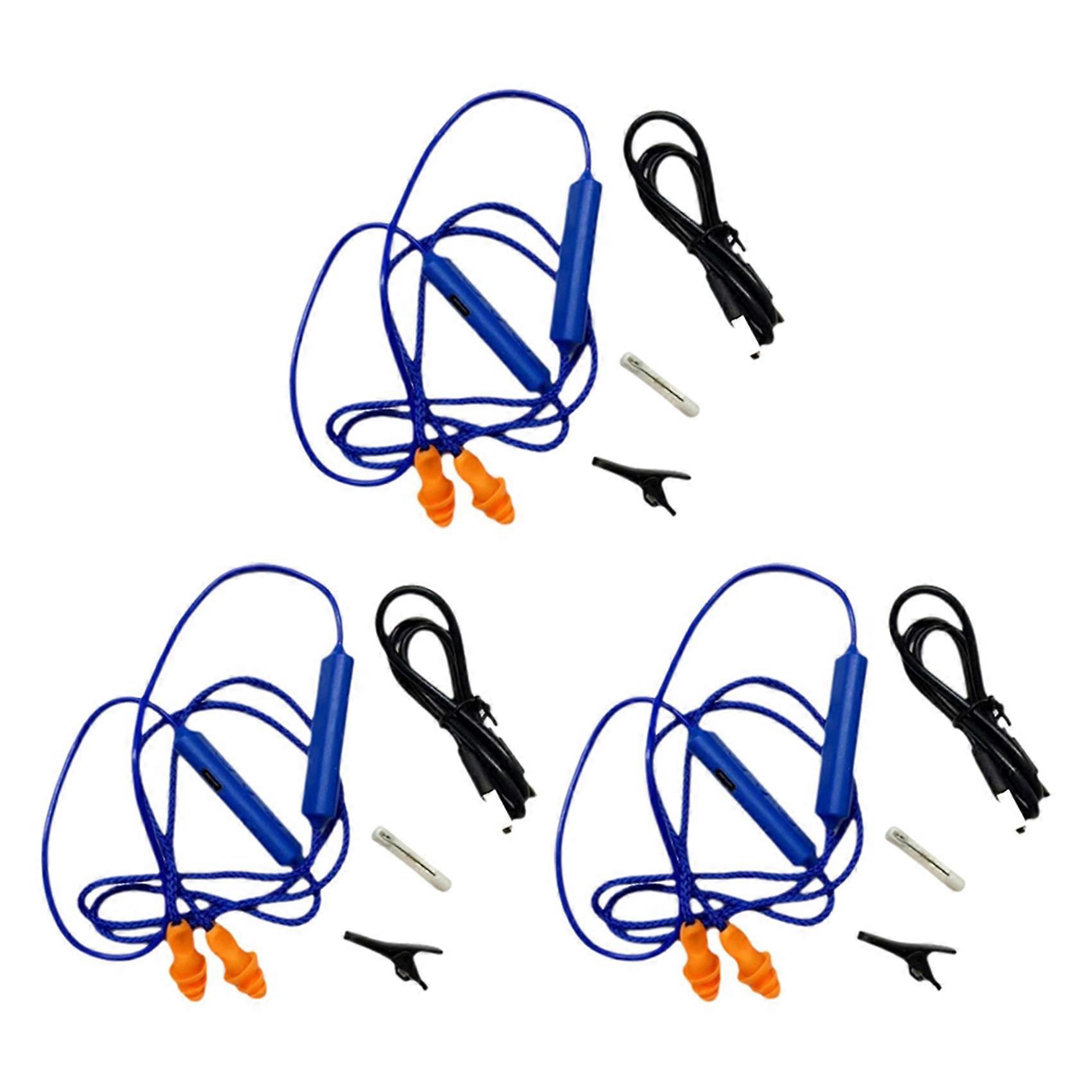 Ear Plugs Bluetooth Earphone for Work, Noise Suppression, Blue