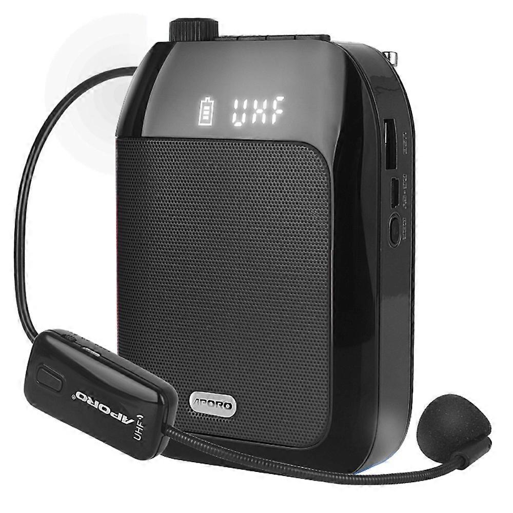 APORO T9UHF Bluetooth-compatible Wireless Voice Amplifier UHF Microphone Portable Sound Amp for Teac