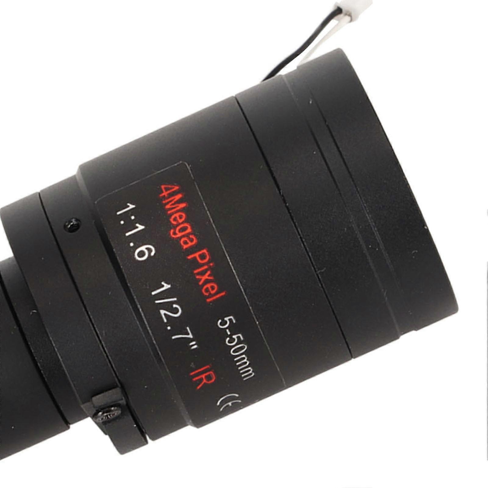 Objectif CCTV F1.6 HD 4MP, monture M12, longue focale, format d'image 1/2,7", zoom manuel 10X pour caméra de sécurité IP AHD