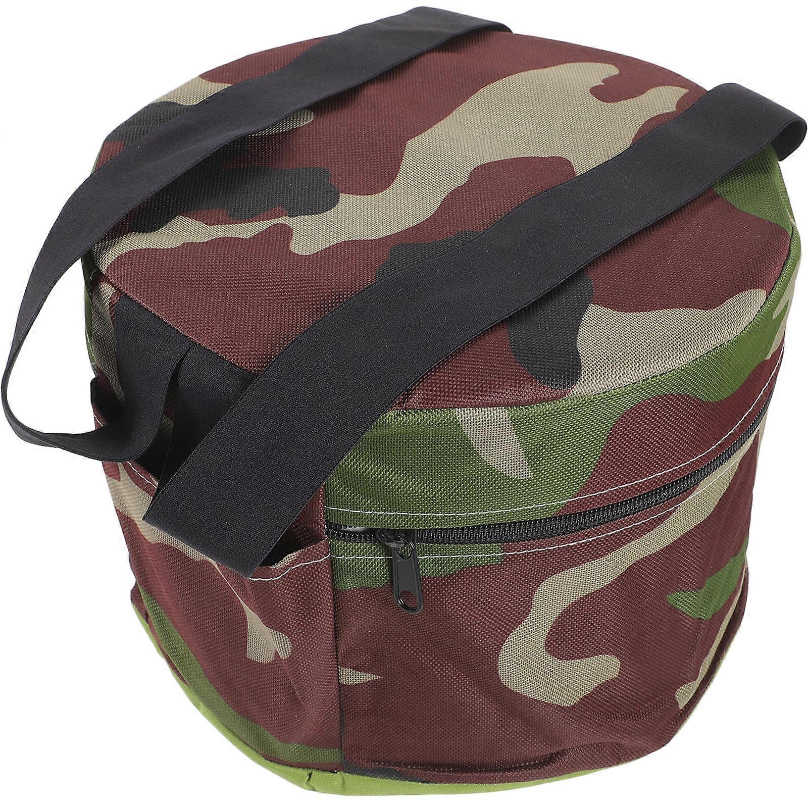 Fishing Stool Portable Weeding Gardening Work Stool Camouflage Pattern 24x24x18cm Multifunctional Resting Tool 1Pcs