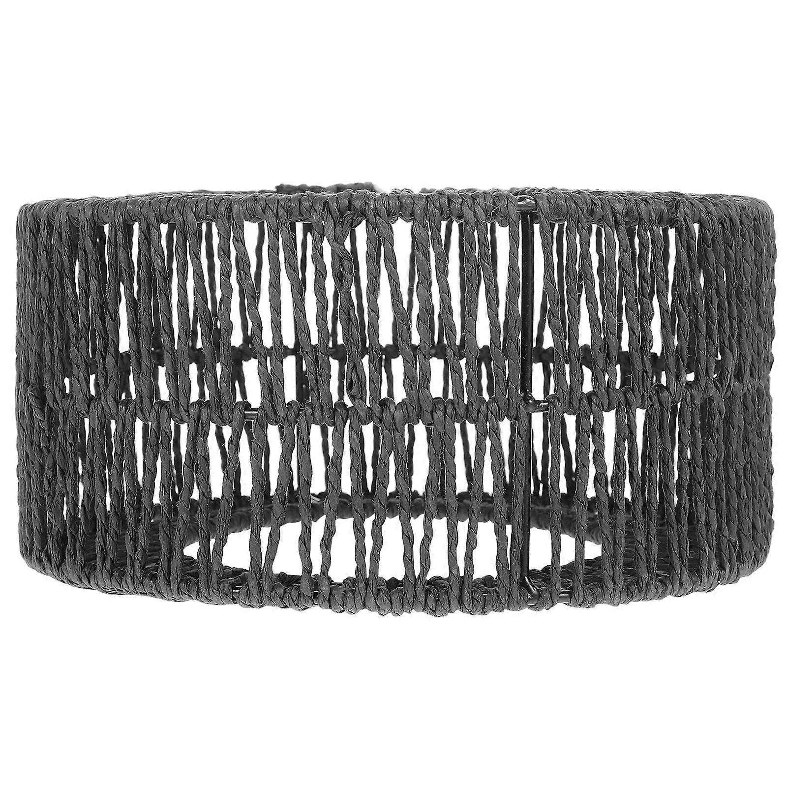 Retro Style Lamp Shade Small Rustic Ceiling Lampshade Straw Rope Woven Lamp Cover Reduce Eye Irritation 1Pack