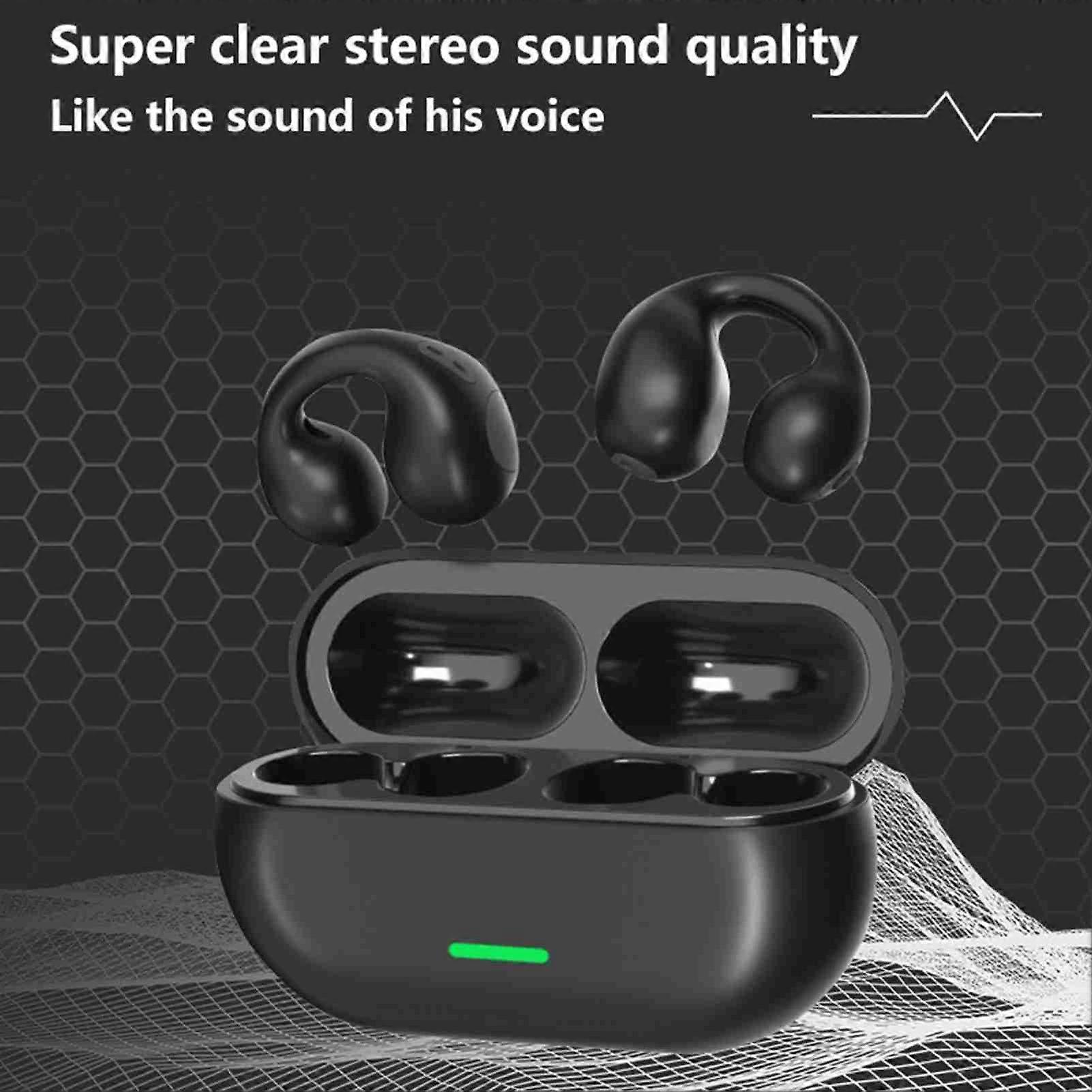 Bluetooth 5.0 Bone Conduction Headphones - Smart Touch, Ergonomic, Wireless Clip Earbuds
