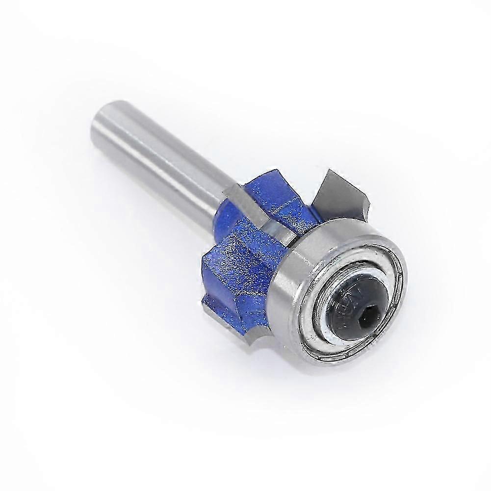 4-teeth R1 Round Over Router Bit, Corner Rounding Edge Trimming Router Bit Woodworking Milling Cutter Tool Radius (r1)(1pc, Blue)