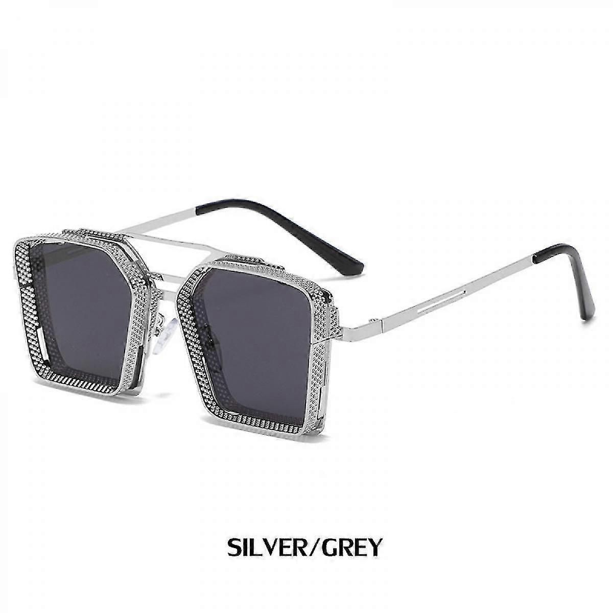 Square Oversized Sunglasses for Women Men Flat Top Fashion Shades