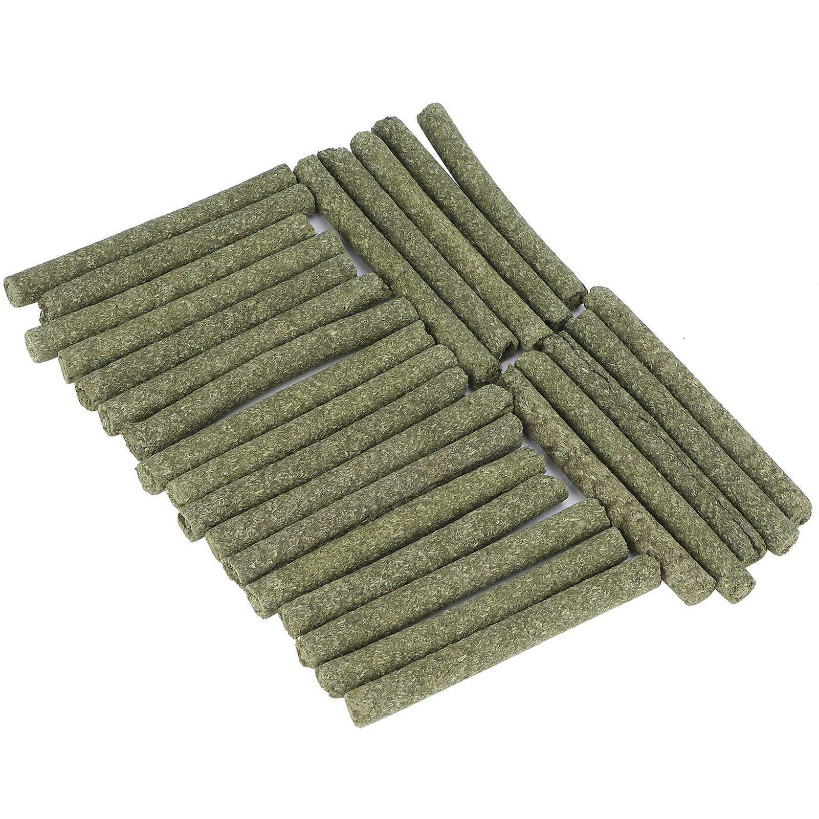 28Pcs/Bottle Small Animals Timothy Grass Sticks Hamster Guinea Pigs Grass Chew RodCarrots Flavor