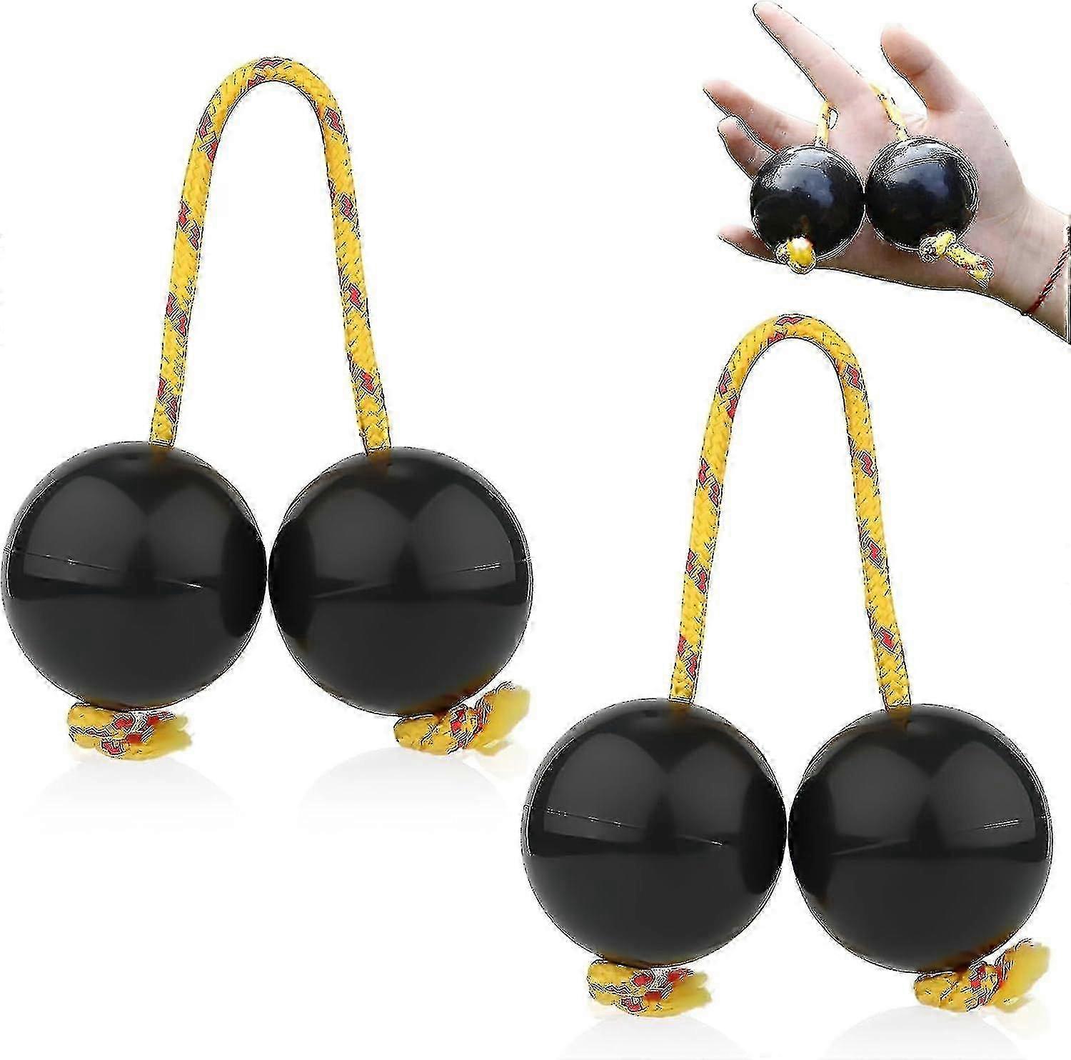 2ペアアフリカンアサラトシェイカー、カシャカ打楽器、アスラトゥアスリズムボール、ミュージックエッグシェイカー-GXCCブラック