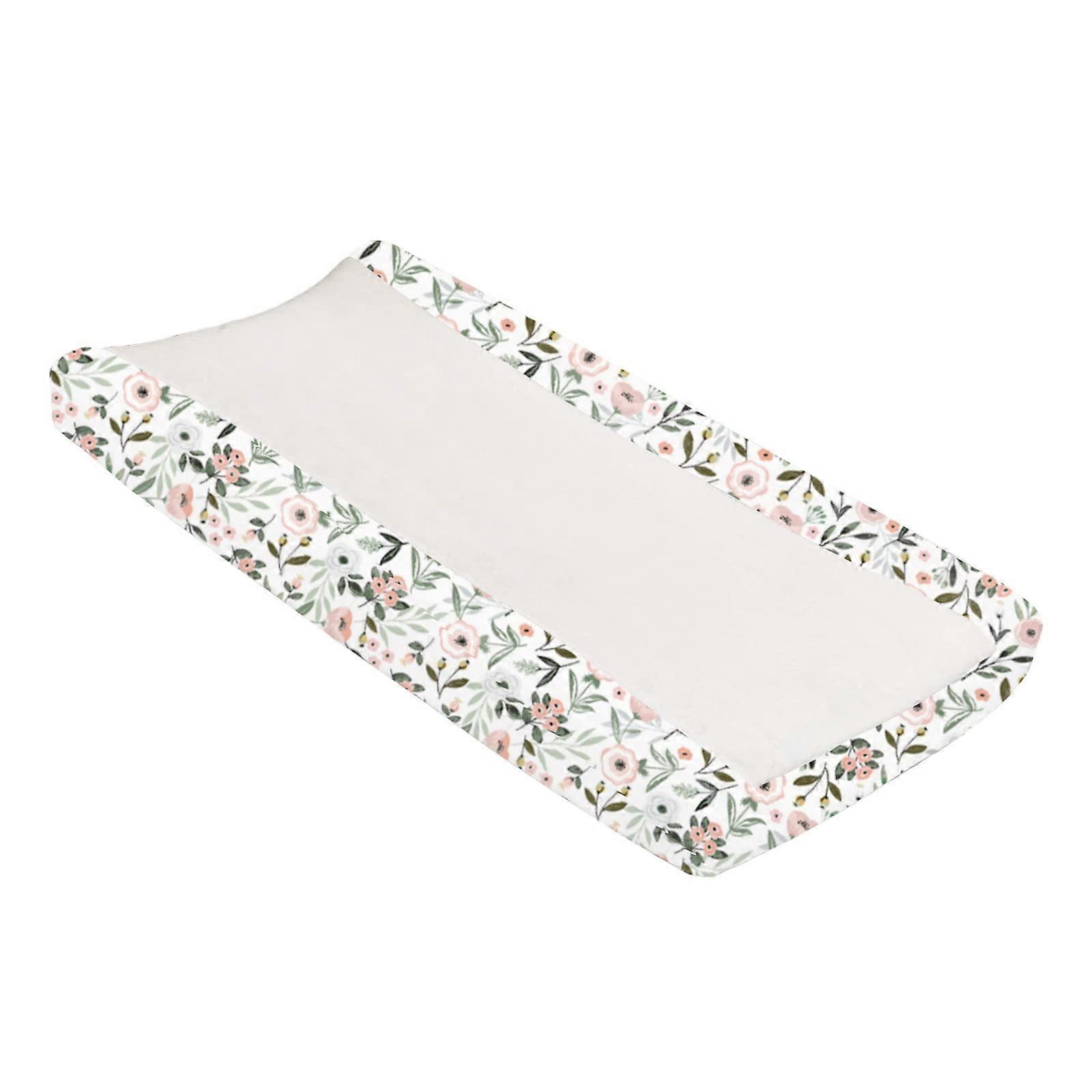 Changing Mat Cover Super Soft Breathable Flowers Changing Table Cover Changing Mat Cover for Babies Boys and Girls