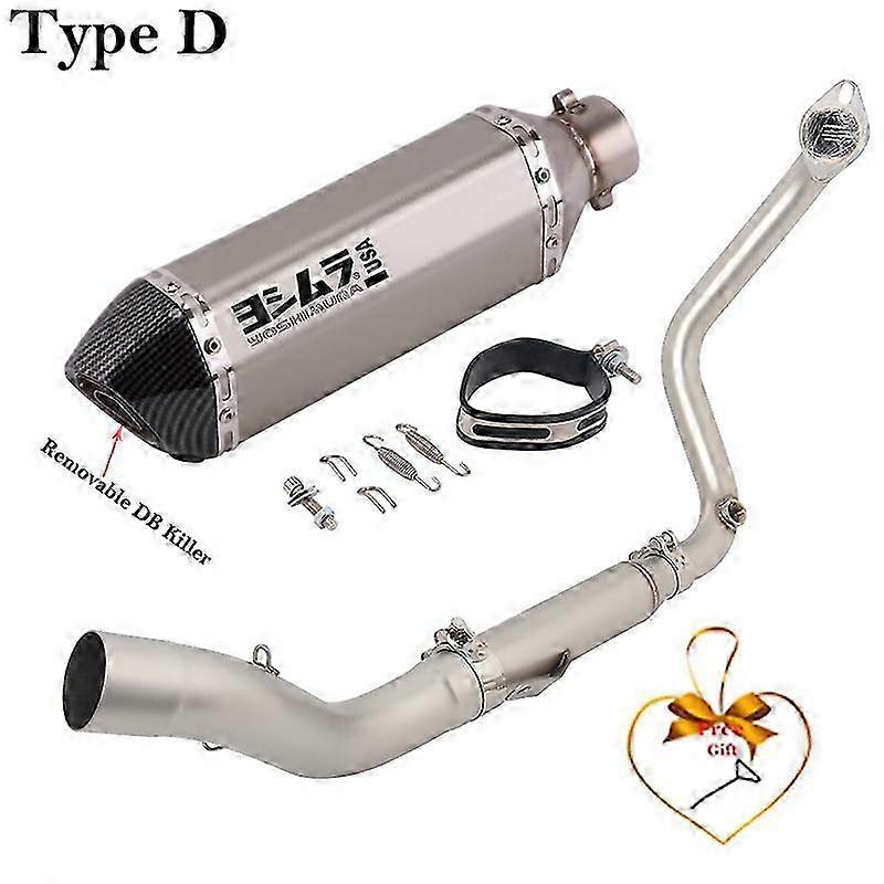 Complete Exhaust System for Motorcycle, Modified Front Link Pipe, DB Killer Muffler, Suitable for Certain Brands