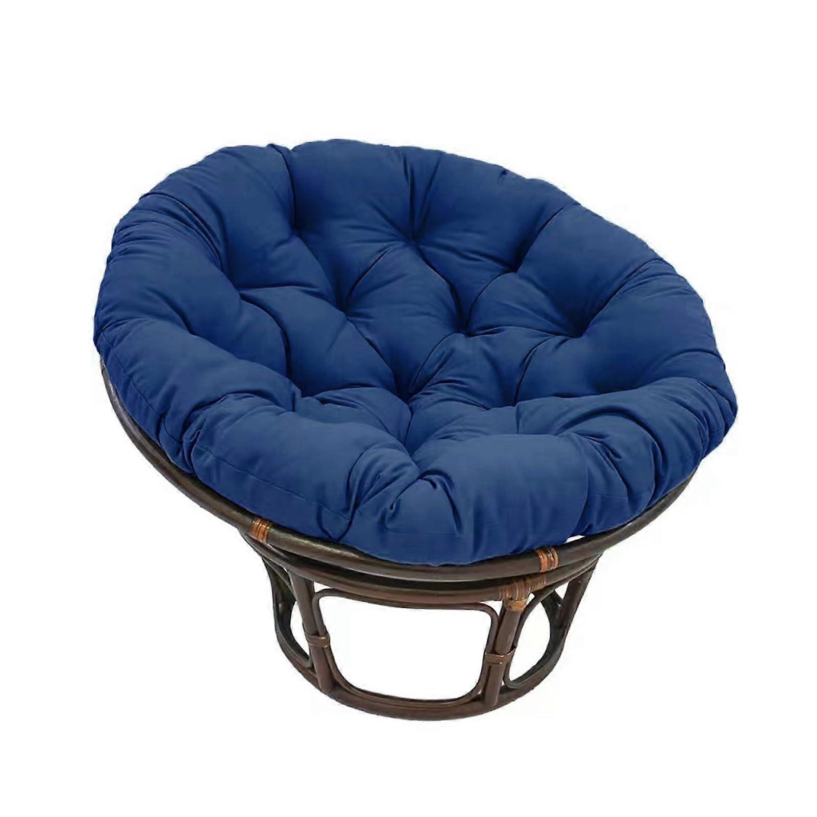 Tufted cushion for hanging egg chairs – ultrathick, round seat cushion for outdoor use