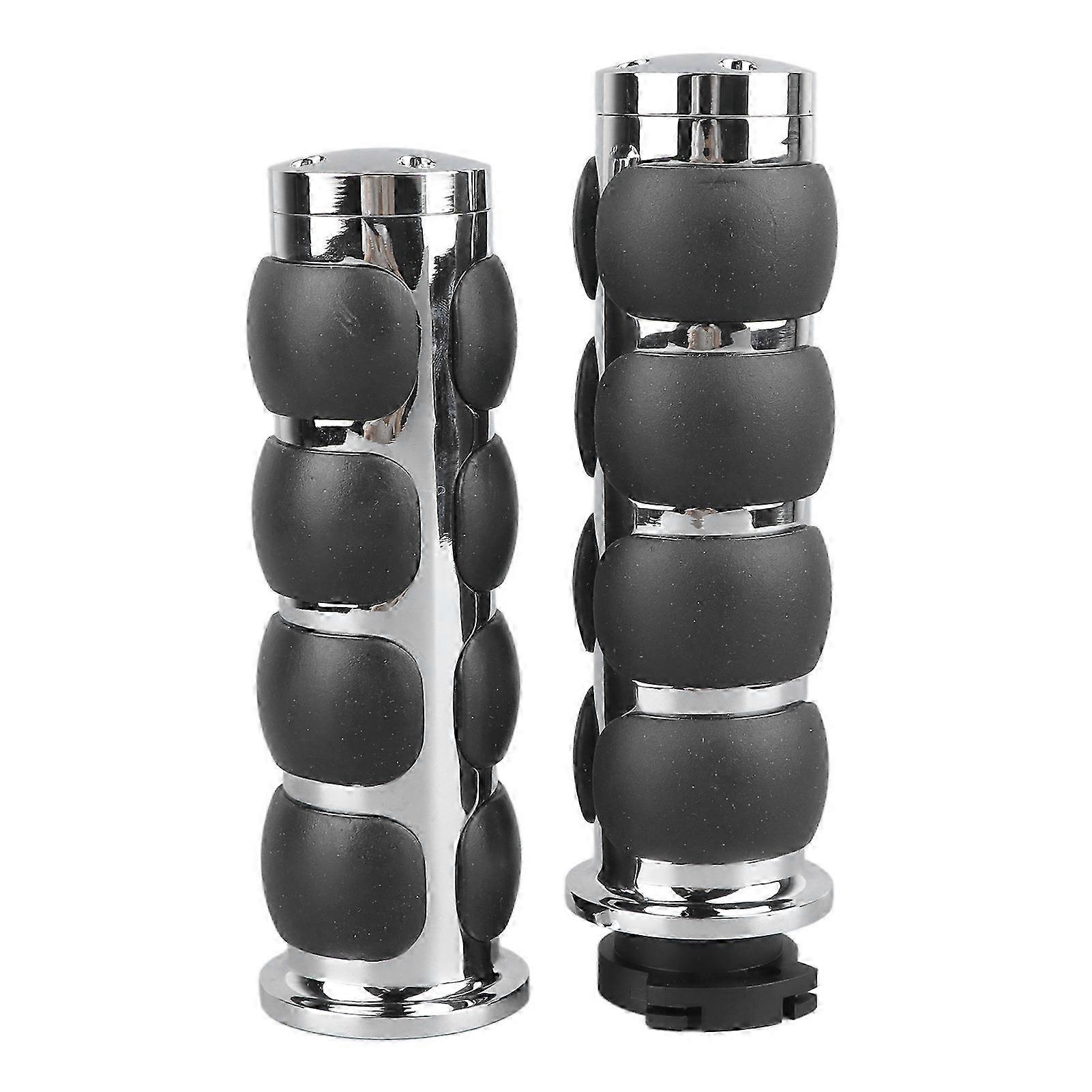 2PCS Universal Motorcycle Handle Grip Comfortable Hold Slip Resistant Zinc Alloy Throttle Handle