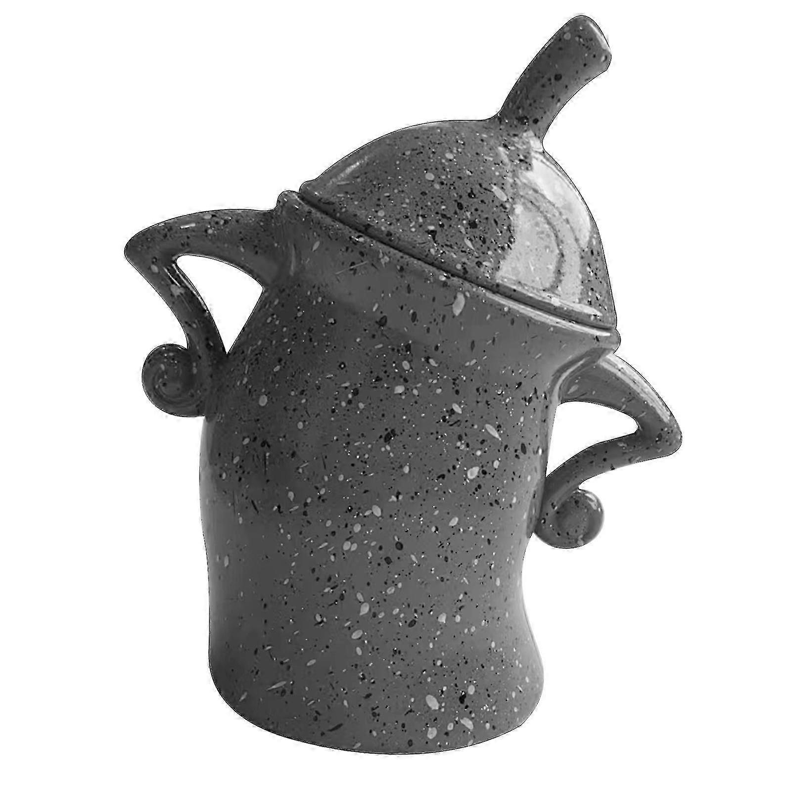 Attitude Canister, Decorative Ceramic Jars with Lids for Desktop Ornaments in Red