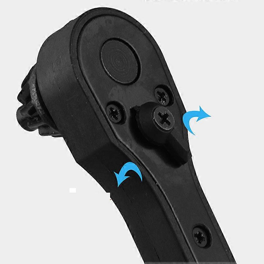 2-in-1 Drill Chuck Key Wrench Black Quick Ratchet Two Head Dual Wrenches