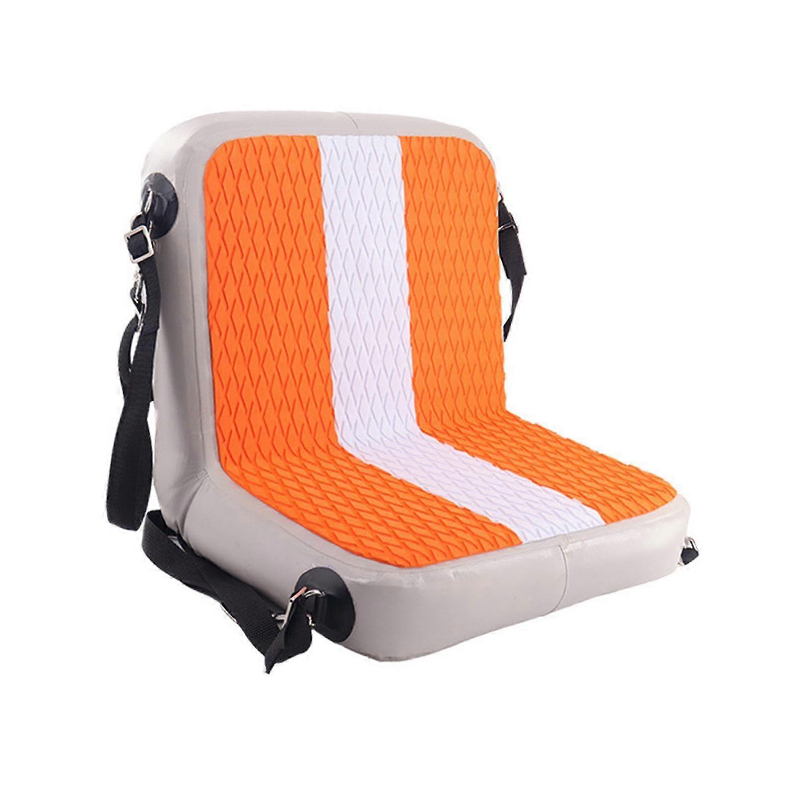 Kayak Seat Replacement Adjustable Backrest With Orange Stripes Universal Canoe Seat Back Support For Paddle Boards