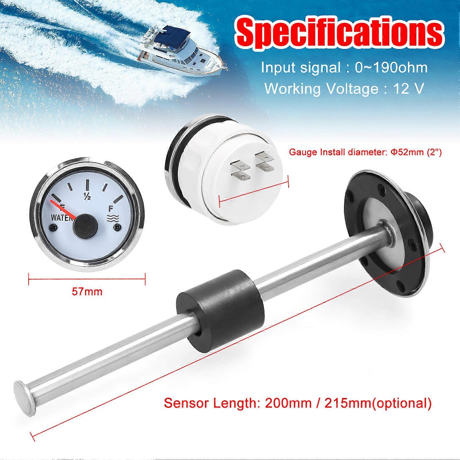 52mm universal fuel gauge car yacht ship oil level gauge water level with 200mm rod length oil float