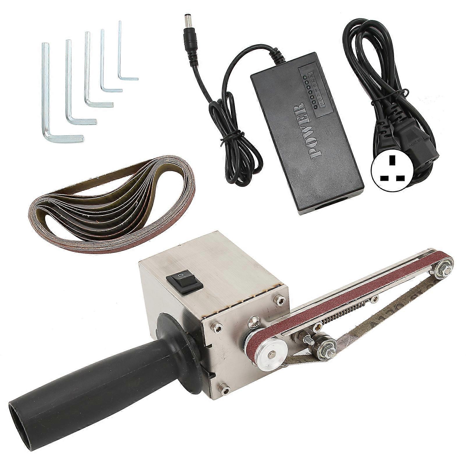 Belt Sander Mini Electric Adjustable Hand Held Grinder Polishing Machine AC for DIY