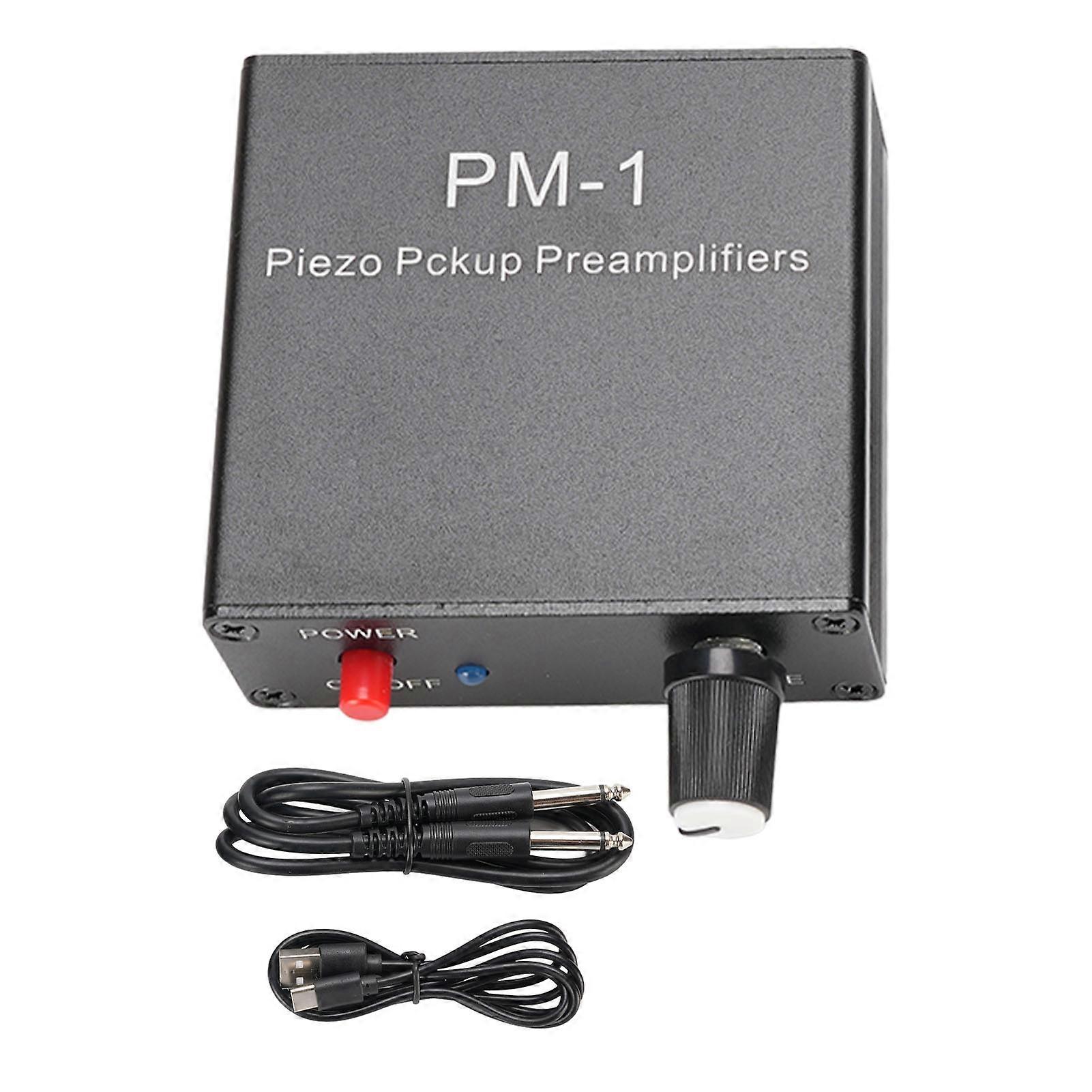 Rechargeable Piezo Pickup Preamp for Guitar & String Instruments with High Impedance