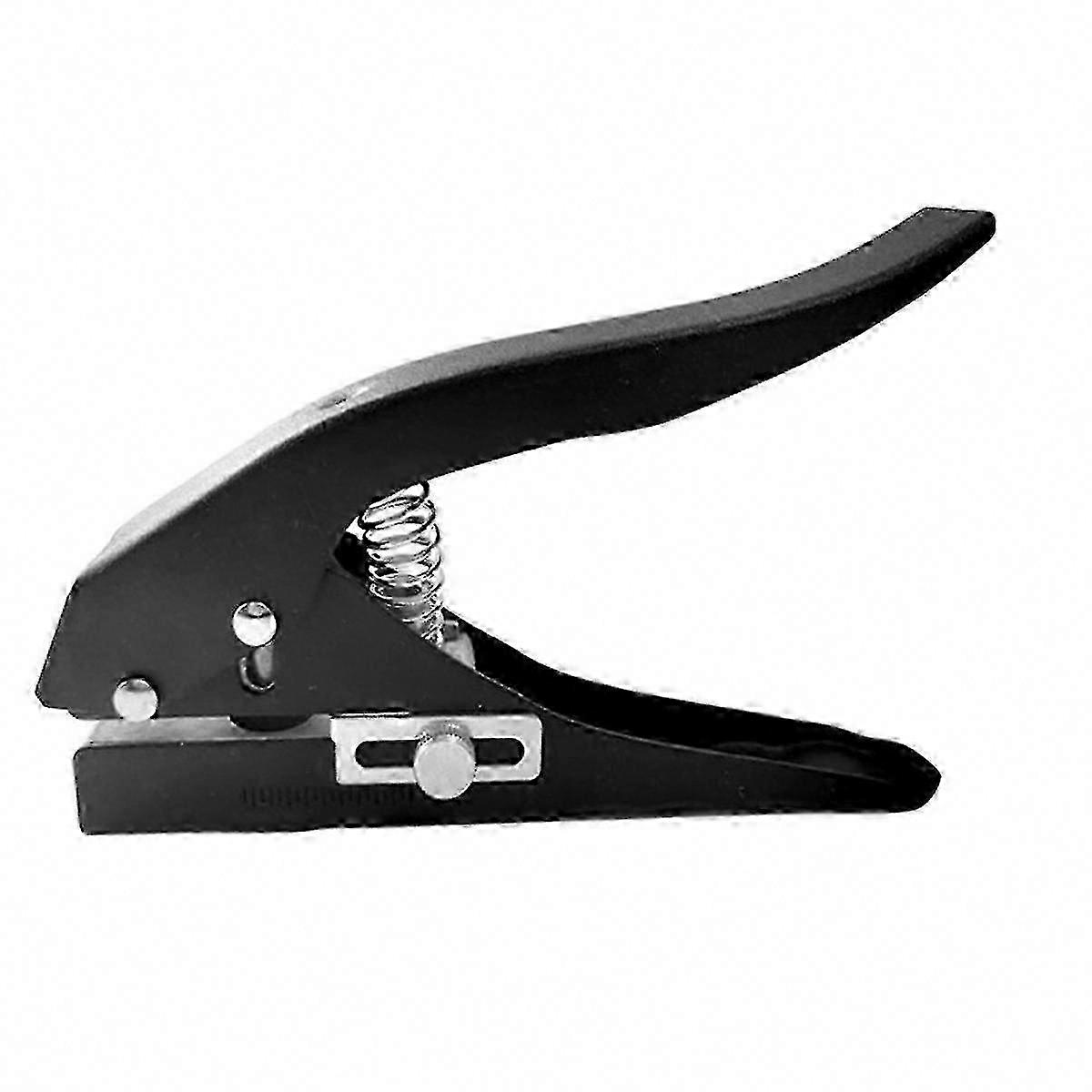 12mm Circle Hole Punch for ID Cards, PVC, Badge Photos, Certificates - Handheld Manual Puncher with Adjustable Guide