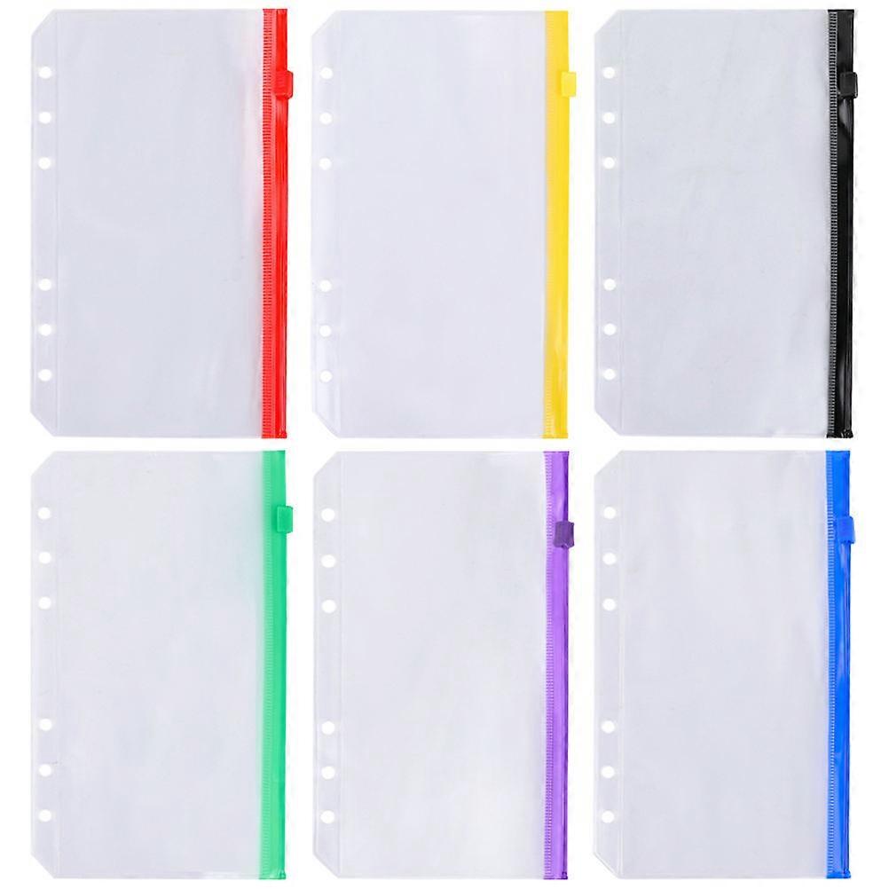 6pcs Reusable Zipper Pouches for Stationery Storage – Clear Organizing Bags for Pens, Markers & Small Items