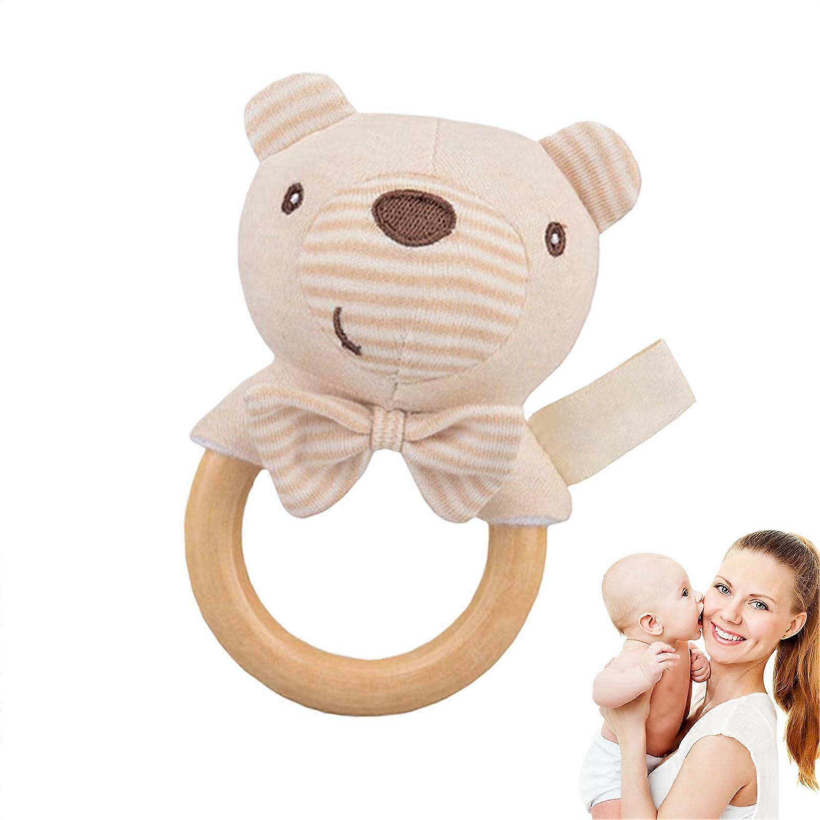Plüsch Rassel - Plush Animal Grasping Rattle Toy, Sensory Toy With Elephant Bear Rabbit Lion, Baby Rattle, Small Size