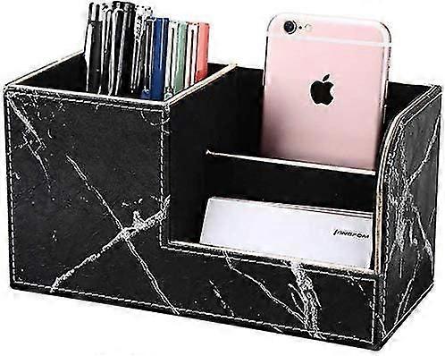 Pencil Pot (Gold Border & Black Marble)