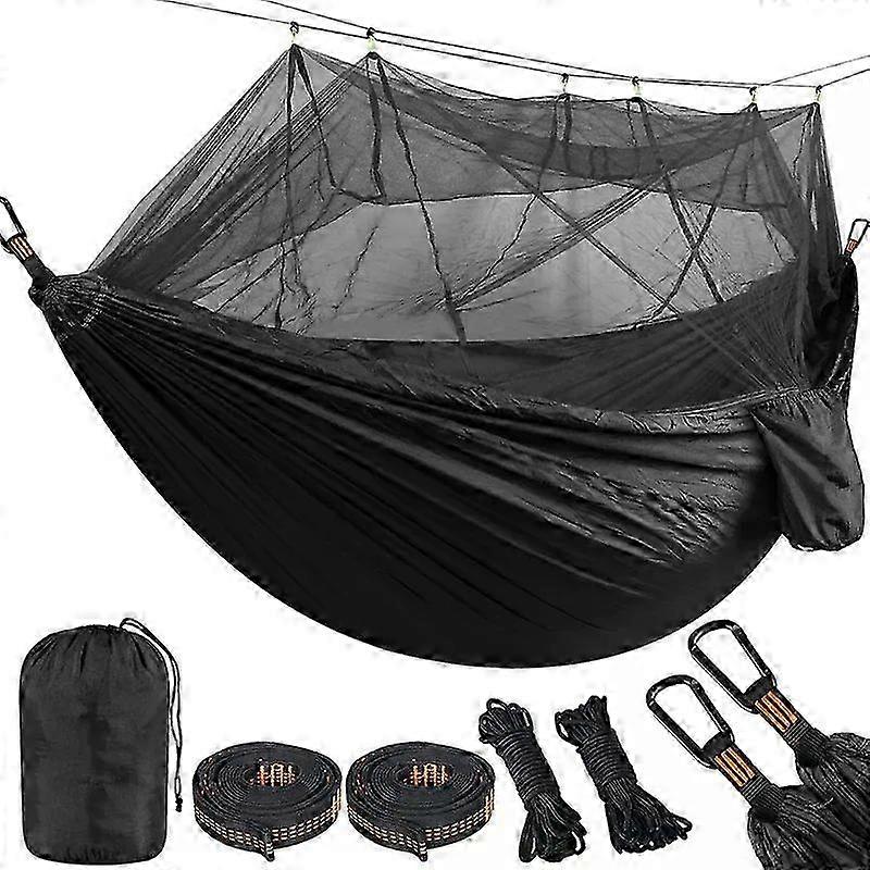 Lightweight Camping Hammock with Mosquito Net, Comfortable and Durable, Breathable 210T Parachute Nylon Material