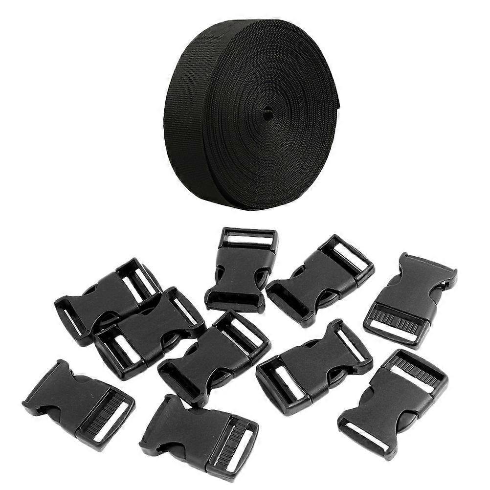 Adjustable Quick Release Plastic Buckles for Luggage Straps 2pcs