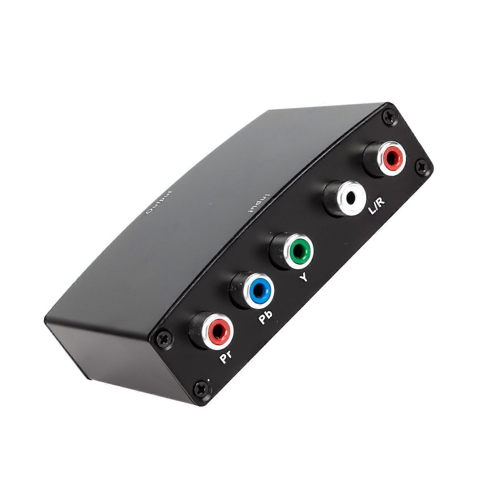 HDTV to Component Converter HDTV to YPbPr 5RCA R/L Converter Sound Output Support for HDTV Projector Console Accessories Multicolor