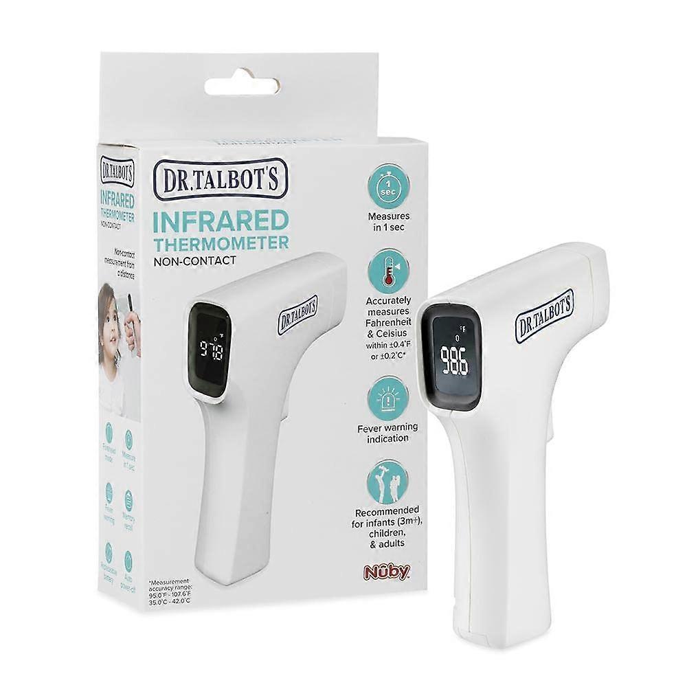 Easy Handle Non-Contact Infrared Thermometer with Led Screen, Fever Warning Indicator, Accurate 1 S Reading for Baby, Kids, &