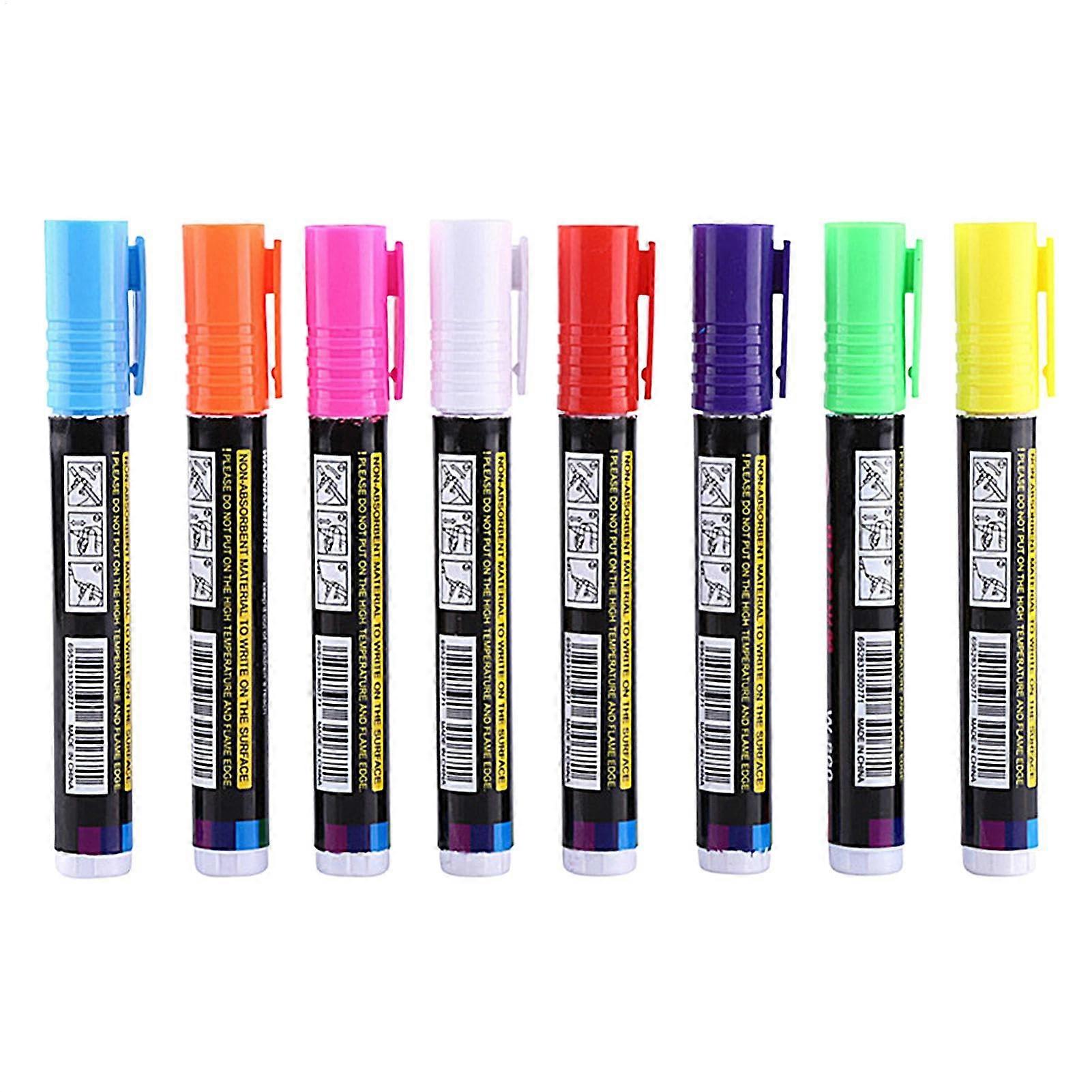 Water-Based Marker Pens, Queen Bee 8-Pack Beekeeping Tools, Vibrant Smooth Writing, Precise Feather Design