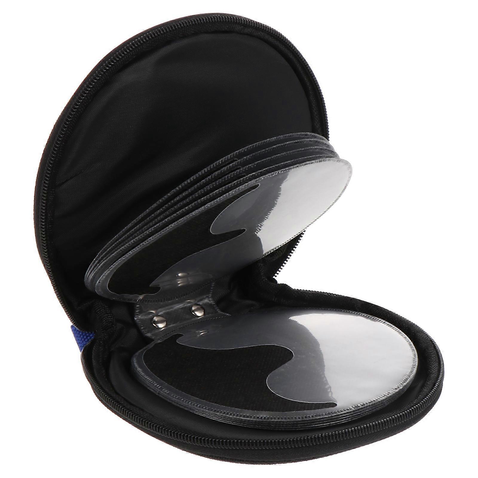 Portable CD Storage Case with Fabric and Zipper Closure for Safe Storage Blue 20 Capacity